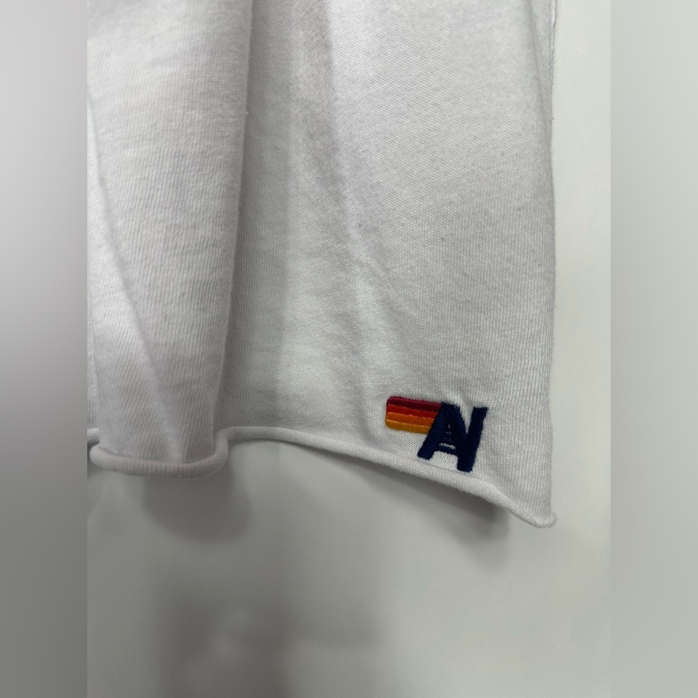 Aviator Nation Austin Rainbow Graphic Short Sleeve Raglan Crop Top Size XLARGE - Picture 5 of 11